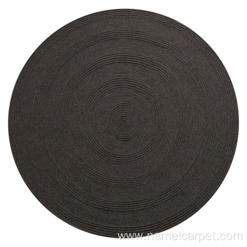 Round wool black area rugs carpet